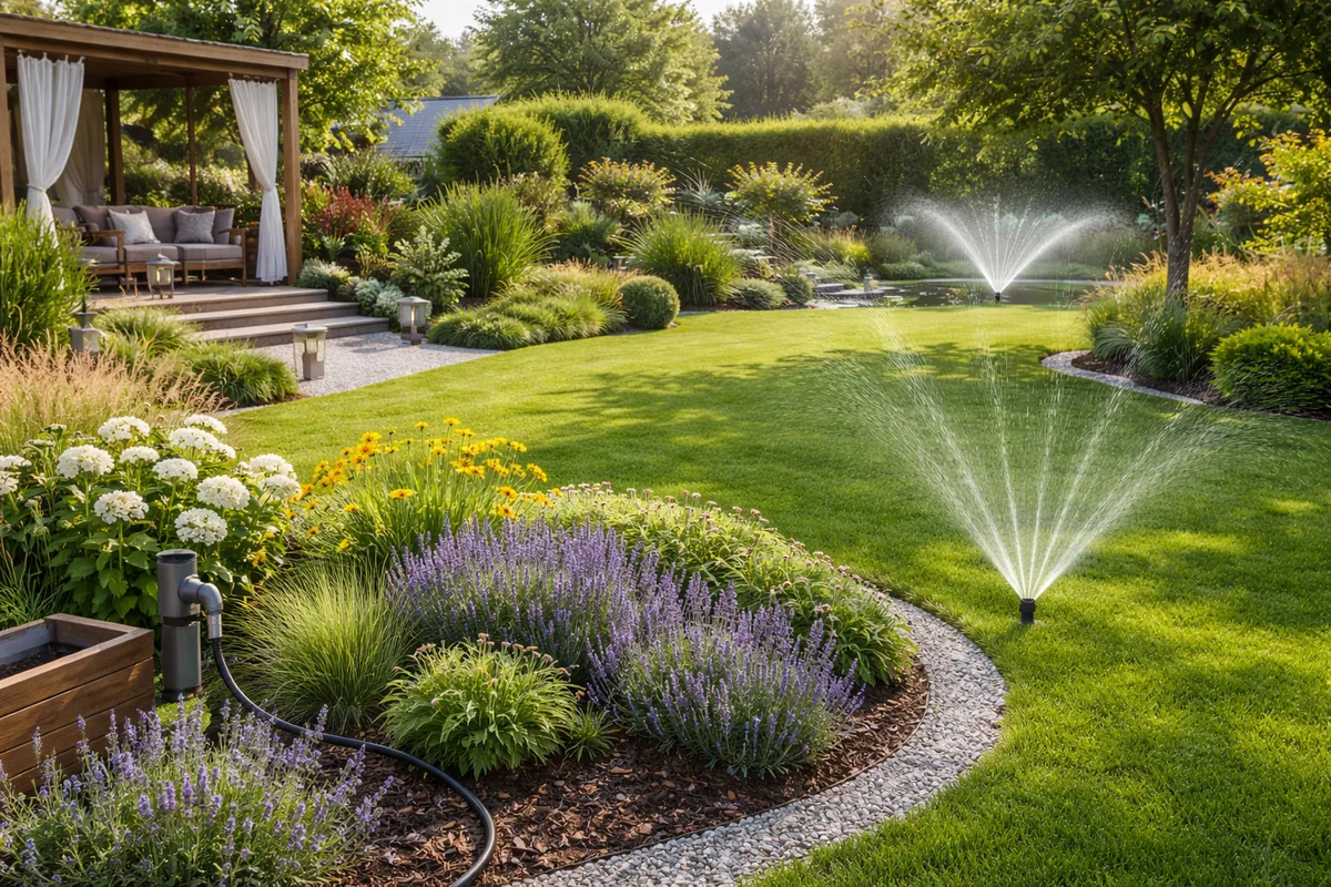 Comment aménager un jardin pour optimiser l'arrosage et la décoration extérieure